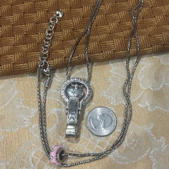 BRIGHTON Floating HEART Silver Lanyard/ID/Badge HOLDER NECKLACE - Picture 7 of 7